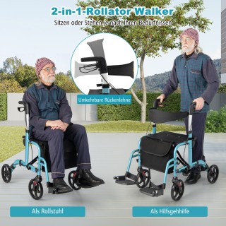 Costway Ελαφριά Πολυλειτουργική Καρέκλα & Πτυσσόμενο Περπατήστε Mar...