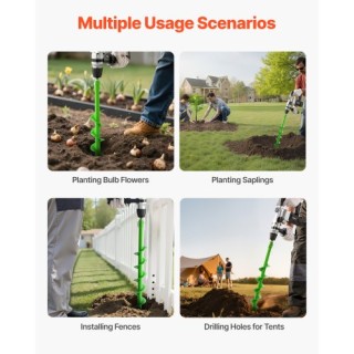 VEVOR Τρυπάνι Γεωτρυπάνου 2.36 x 31.1 ίντσες Σπειροειδής Γεώπλαστης...