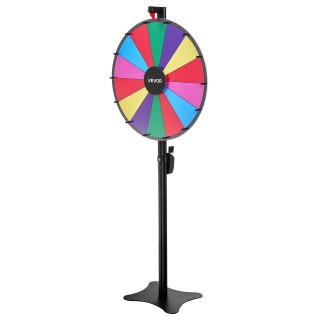 VEVOR Τροχός Τύχης 610 mm με Βάση, 14 Θέσεων, Ρυθμιζόμενο Ύψος, 6 Χ...