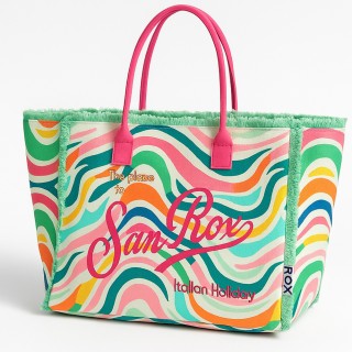 BAKAJI Σετ Τσάντα και Ποκετάκι Παραλίας Σχέδιο Φαντασίας με Κρόσσια...