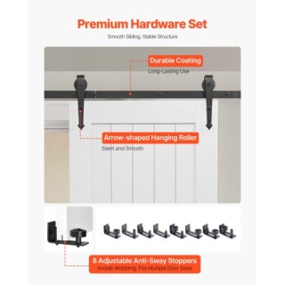 VEVOR Συρόμενη Πόρτα Αχυρώνα με Κιτ Εξαρτημάτων 762 x 2134mm MDF PV... VEVOR Συρόμενη Πόρτα Αχυρώνα με Κιτ Εξαρτημάτων 762 x 2134mm MDF PV...