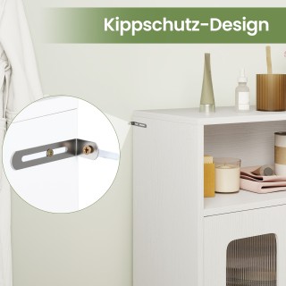 Costway Επιδαπέδιο Ντουλάπι Μπάνιου με 2 Πόρτες & 3-θέσιο Ρυθμιζόμε...