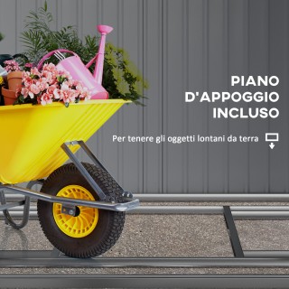 Outsunny Μεταλλική Αποθήκη Εργαλείων 1.5x2μ με Βάση, Συρόμενη Πόρτα... Outsunny Μεταλλική Αποθήκη Εργαλείων 1.5x2μ με Βάση, Συρόμενη Πόρτα...