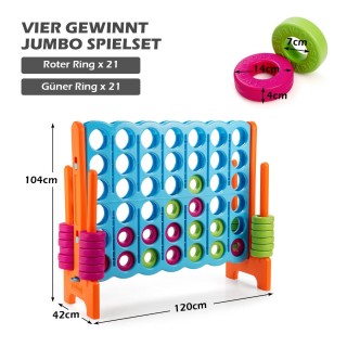 Costway Σετ Παιχνιδιού Τέσσερις στη Σειρά - Γιγαντιαίο Επιτραπέζιο... Costway Σετ Παιχνιδιού Τέσσερις στη Σειρά - Γιγαντιαίο Επιτραπέζιο...