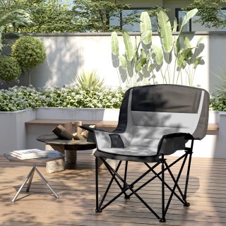 Outsunny Πτυσσόμενη Καρέκλα Κατασκήνωσης με 2 Θήκες Ποτηριών και Πλ... Outsunny Πτυσσόμενη Καρέκλα Κατασκήνωσης με 2 Θήκες Ποτηριών και Πλ...