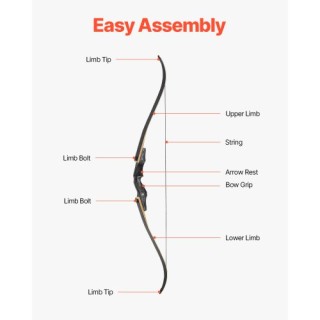 VEVOR Σετ Τόξου Αναψυχής 60in με Ξύλινο Τόξο και Βέλη 50 lbs FQGYS5... VEVOR Σετ Τόξου Αναψυχής 60in με Ξύλινο Τόξο και Βέλη 50 lbs FQGYS5...