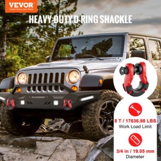 Σετ 2 Δακτυλίων VEVOR 3/4 με Πείρο 7/8 - Αντοχή 66139 lbs  JPXKLSHJ...