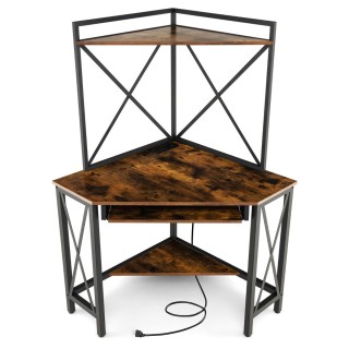 Costway Γωνιακό Γραφείο με Ενσωματωμένο Ντουλάπι και Σταθμό Φόρτισ... Costway Γωνιακό Γραφείο με Ενσωματωμένο Ντουλάπι και Σταθμό Φόρτισ...