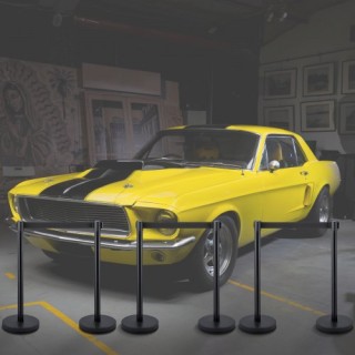 VEVOR 6τμχ Μαύροι Στύλοι Ουράς με Ανασυρόμενη Ταινία για Έλεγχο Πλή... VEVOR 6τμχ Μαύροι Στύλοι Ουράς με Ανασυρόμενη Ταινία για Έλεγχο Πλή...