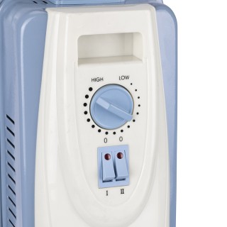 Kooper Καλοριφέρ λαδιού 7 στοιχείων με ρόδες 1500 W μπλε και ελεφαν...