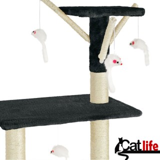 BAKAJI Ονυχοδρόμιο για Γάτες με Σχοινί Sisal και Ξύσιμο Μαύρο 01824754