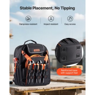 VEVOR Σακίδιο Εργαλείων με 45 Θήκες Ανθεκτικό στην Τριβή για Ηλεκτρ... VEVOR Σακίδιο Εργαλείων με 45 Θήκες Ανθεκτικό στην Τριβή για Ηλεκτρ...