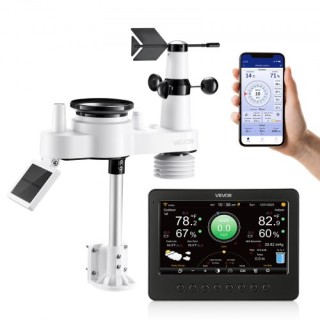VEVOR 7-σε-1 Wi-Fi Μετεωρολογικός Σταθμός, Οθόνη TFT 177.8 mm, Ασύρ... VEVOR 7-σε-1 Wi-Fi Μετεωρολογικός Σταθμός, Οθόνη TFT 177.8 mm, Ασύρ...