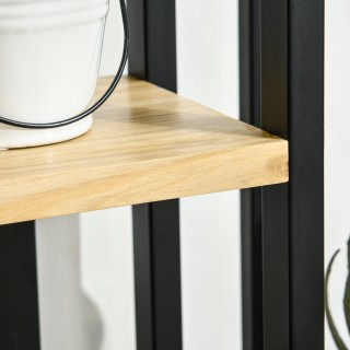 Outsunny Βοηθητικό έπιπλο με 4 ράφια σε βιομηχανικό στυλ από ξύλο έ...