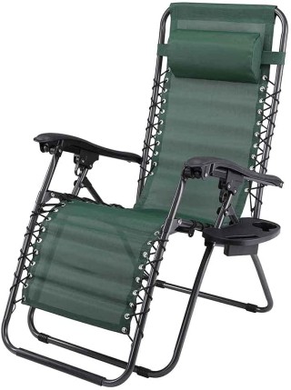 BAKAJI  Πτυσσόμενη Πολυθρόνα Κήπου Βαρύτητας Μηδέν Ατσάλι Texilene ...