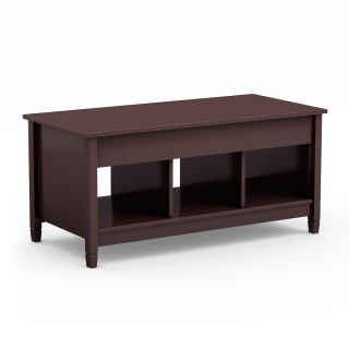 Costway  Ρυθμιζόμενο ξύλινο τραπεζάκι σαλονιού με αποθηκευτικό χώρο...