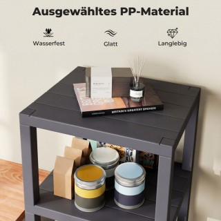 Costway Ελεύθερη πλαστική ραφιέρα 4 επιπέδων για μπάνιο ή κουζίνα, ...