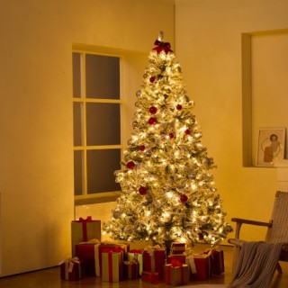 VEVOR Χριστουγεννιάτικο Δέντρο 7.5ft με Φωτάκια LED και Χιονισμένη... VEVOR Χριστουγεννιάτικο Δέντρο 7.5ft με Φωτάκια LED και Χιονισμένη...