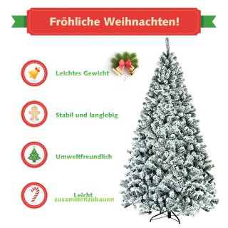 Costway Τεχνητό Χριστουγεννιάτικο Δέντρο 225cm με Χιόνι και Μεταλλι... Costway Τεχνητό Χριστουγεννιάτικο Δέντρο 225cm με Χιόνι και Μεταλλι...