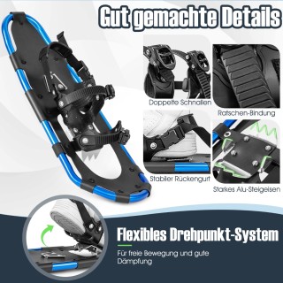 Costway Σετ Χιονοπέδιλων 4-σε-1 με Ρυθμιζόμενα Μπαστούνια και Τσάν... Costway Σετ Χιονοπέδιλων 4-σε-1 με Ρυθμιζόμενα Μπαστούνια και Τσάν...