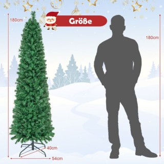 Τεχνητό Χριστουγεννιάτικο Δέντρο 180cm σε Πράσινο Χρώμα με Οπτικές... Τεχνητό Χριστουγεννιάτικο Δέντρο 180cm σε Πράσινο Χρώμα με Οπτικές...