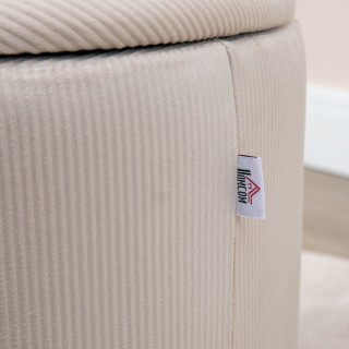 HOMCOM Σετ 2 Στρογγυλά Πουφ Αποθήκευσης Εξοικονόμησης Χώρου με Επέν... HOMCOM Σετ 2 Στρογγυλά Πουφ Αποθήκευσης Εξοικονόμησης Χώρου με Επέν...