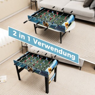 Costway Επιτραπέζιο Ποδοσφαιράκι 2 σε 1 με 14 Παίκτες, 2 Μπάλες και...