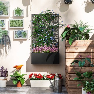 Outsunny Υπερυψωμένη Ζαρντινιέρα με Διακοσμητικό Πλέγμα για Αναρρι... Outsunny Υπερυψωμένη Ζαρντινιέρα με Διακοσμητικό Πλέγμα για Αναρρι...