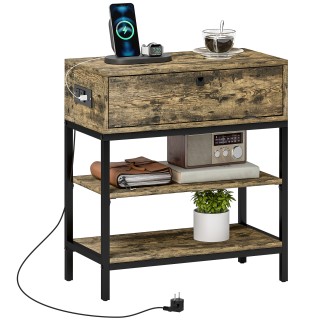 HOMCOM Τραπεζάκι Καναπέ με Συρτάρι και 2 Ράφια Βιομηχανικού Στυλ, α... HOMCOM Τραπεζάκι Καναπέ με Συρτάρι και 2 Ράφια Βιομηχανικού Στυλ, α...