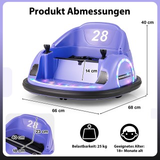 Costway  Ηλεκτρικό Αυτοκινητάκι 12V με Αμφίδρομη Περιστροφή 360°, Τ...