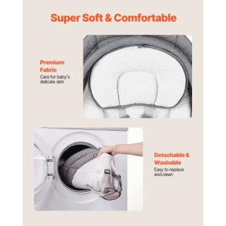 VEVOR Βρεφική Κούνια 5 Ταχυτήτων, 3 Θέσεις, Τηλεχειριστήριο, Μπάρα ... VEVOR Βρεφική Κούνια 5 Ταχυτήτων, 3 Θέσεις, Τηλεχειριστήριο, Μπάρα ...