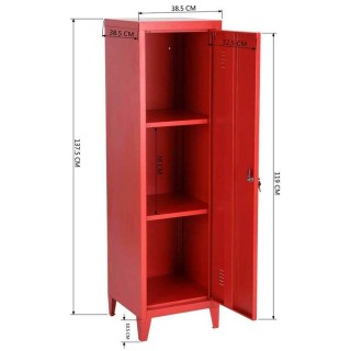 BAKAJI  Μεταλλικό ντουλάπι αποδυτηρίων με μία πόρτα και κλειδί, 3 δ...