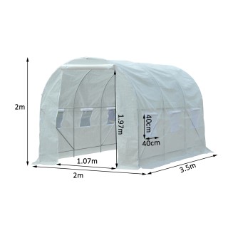 Θερμοκήπιο Outsunny Tunnel Garden for Plants in PE with Iron Pipes,...