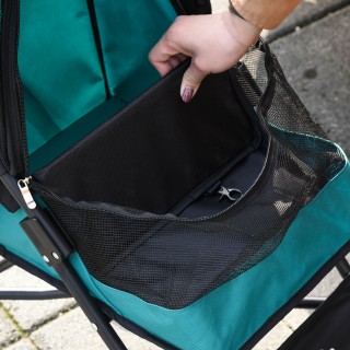 Πτυσσόμενο Καρότσι Μεταφοράς Κατοικιδίου 65 x 42 x 94 cm PawHut D00...