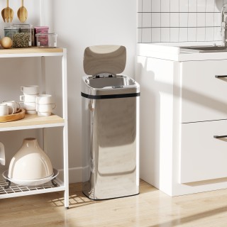 HOMCOM Κάδος Απορριμμάτων 40L με Αισθητήρα για Αυτόματο Άνοιγμα και... HOMCOM Κάδος Απορριμμάτων 40L με Αισθητήρα για Αυτόματο Άνοιγμα και...