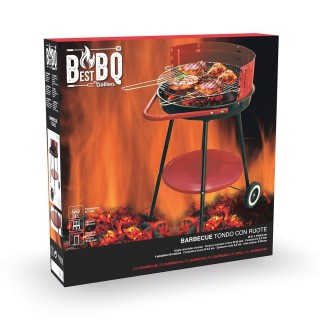 Galileo Ψησταριά με κάρβουνο με τροχούς από ανθρακούχο χάλυβα, επιχ...