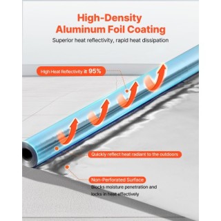 VEVOR Διπλό Ανακλαστικό Ρολό Μόνωσης, Μη Διάτρητο Θερμικό Οθόνη Αλο... VEVOR Διπλό Ανακλαστικό Ρολό Μόνωσης, Μη Διάτρητο Θερμικό Οθόνη Αλο...
