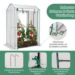 Costway Τέλειο Θερμοκήπιο με Ανθεκτικό Κάλυμμα PE και Σταθερή Κατα... Costway Τέλειο Θερμοκήπιο με Ανθεκτικό Κάλυμμα PE και Σταθερή Κατα...