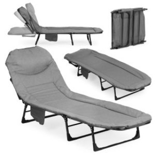 MULTIGARDEN Πτυσσόμενο στρατιωτικό κρεβάτι ύπνου 200x65 εκ. καναδικ...