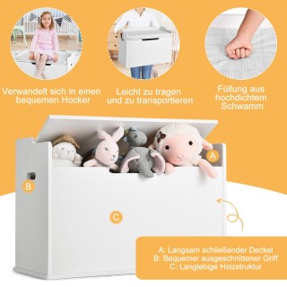 Costway Πολυχρηστικό Κουτί Αποθήκευσης Παιχνιδιών με Καθιστικό και ... Costway Πολυχρηστικό Κουτί Αποθήκευσης Παιχνιδιών με Καθιστικό και ...