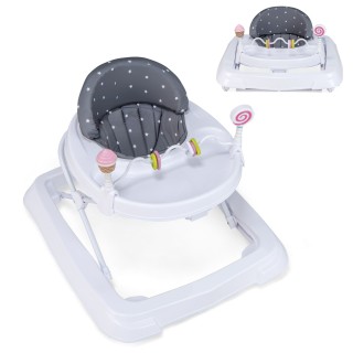 Costway Παιδικός Περιπατητής με Ρυθμιζόμενο Ύψος και Αφαιρούμενα Πα...