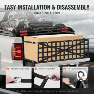 VEVOR  Δίχτυ Πόρτας Φορτηγού 54 x 18 Ρυθμιζόμενο  WMWJCX5418IN2RESLV0