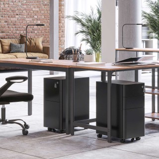 SONGMICS Συρταριέρα με Ρόδες και Κλειδαριά Μαύρο OFC030B01 SONGMICS Συρταριέρα με Ρόδες και Κλειδαριά Μαύρο OFC030B01