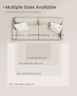 SONGMICS Χαλί Boho Chic Πολυεστέρας 170x120 εκ. Καπουτσίνο Μπεζ TAR...