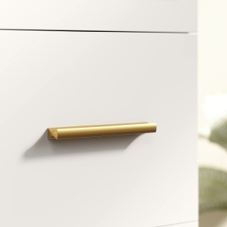 HOMCOM Λευκό Κινητό Ντουλάπι με Σκαλίσματα U, 3 Συρτάρια, 70x30x65 ...