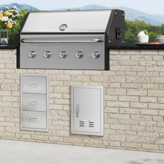 Πόρτα BBQ Νησίδας 356x508 mm Ανοξείδωτη για Εξωτερική Κουζίνα - VEV...
