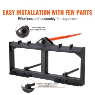 VEVOR Δόρυ Σανό 49, Φορτωτής Τρακτέρ 1600lbs, Προσαρμογή Skid Steer... VEVOR Δόρυ Σανό 49, Φορτωτής Τρακτέρ 1600lbs, Προσαρμογή Skid Steer...