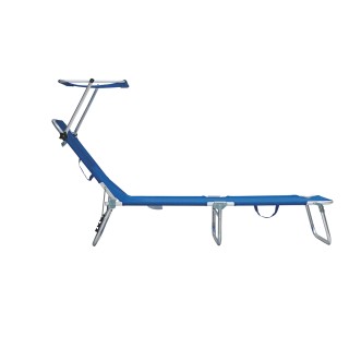 Galileo Πτυσσόμενη Αλουμινένια Ξαπλώστρα Παραλίας με Ρυθμιζόμενη Πλ...