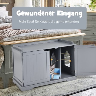 Costway  Πολυλειτουργικό Σπίτι Γάτας από MDF με Ανθεκτική Κατασκευή...
