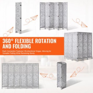 VEVOR  Ξύλινο Διαχωριστικό Δωματίου 6 Πάνελ για Χώρο/Γραφείο MZPF6M...